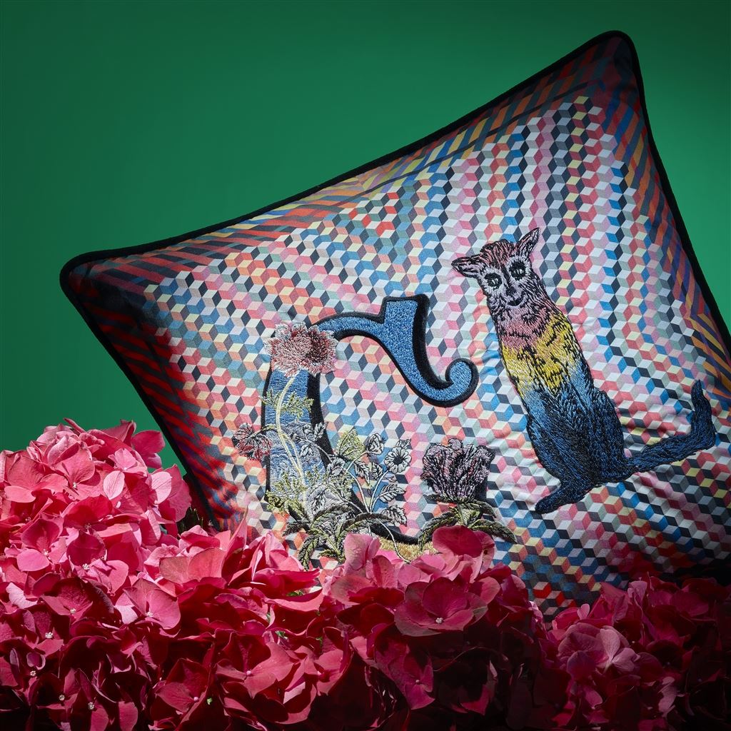 Monogram Me Lacroix! Multicolore Decorative Pillow