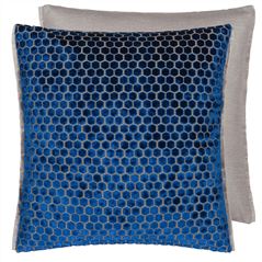 Jabot Cobalt Velvet Decorative Pillow