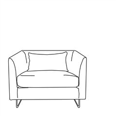 Sleek Chair With Bolster Cushions