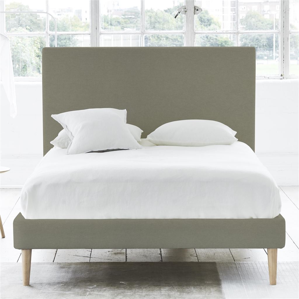 Square Bed - Single - Beech Leg - Rothesay Linen