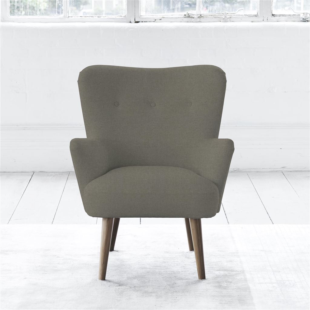 Florence Chair - Self Buttonss - Walnut Leg - Rothesay Pumice