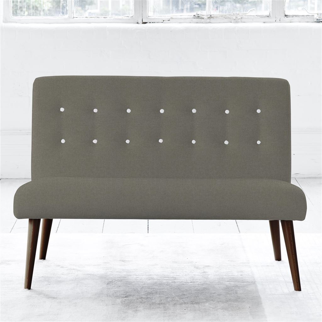 Eva Sofa - White Buttons - Walnut Leg - Rothesay Pumice