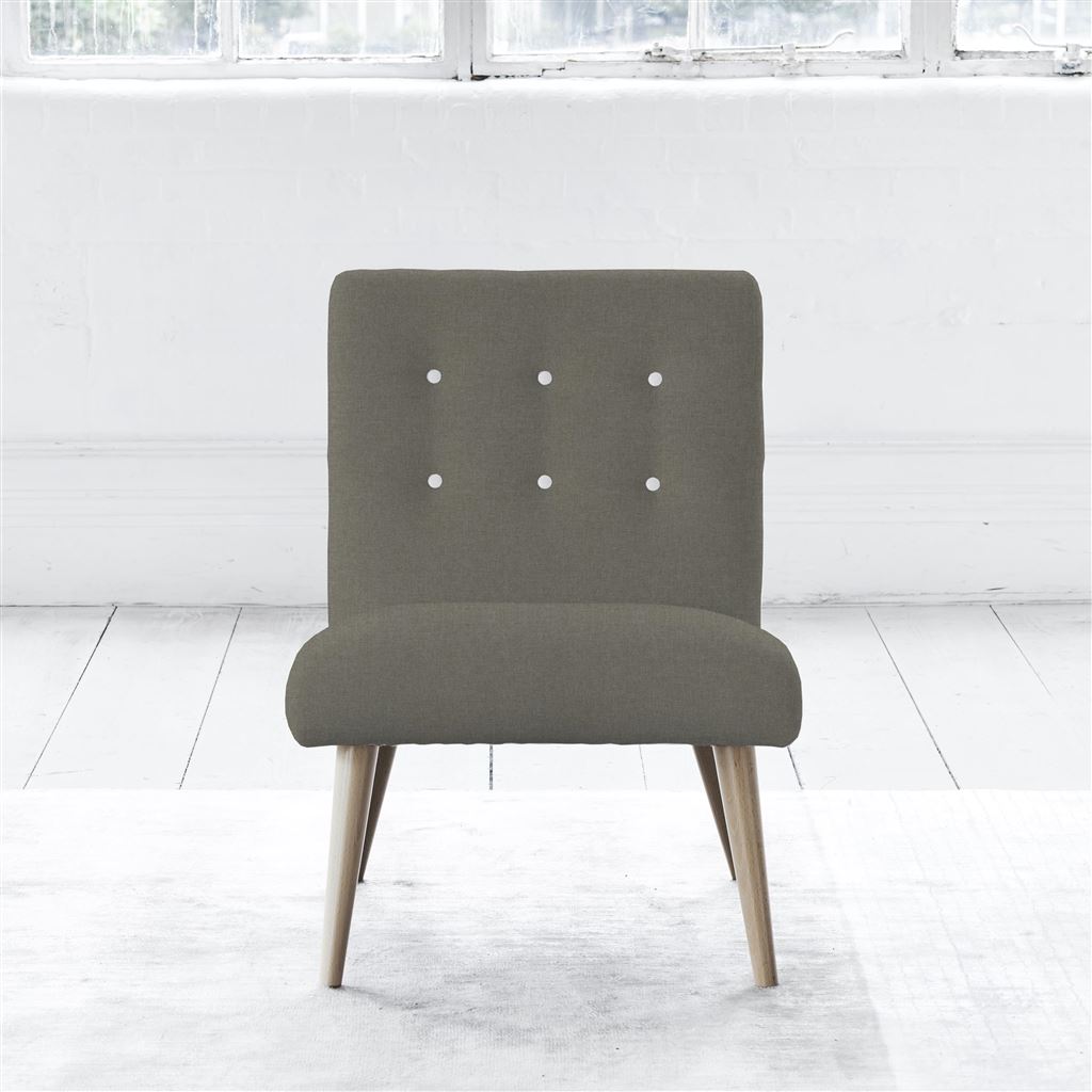 Eva Chair - White Buttonss - Beech Leg - Rothesay Pumice