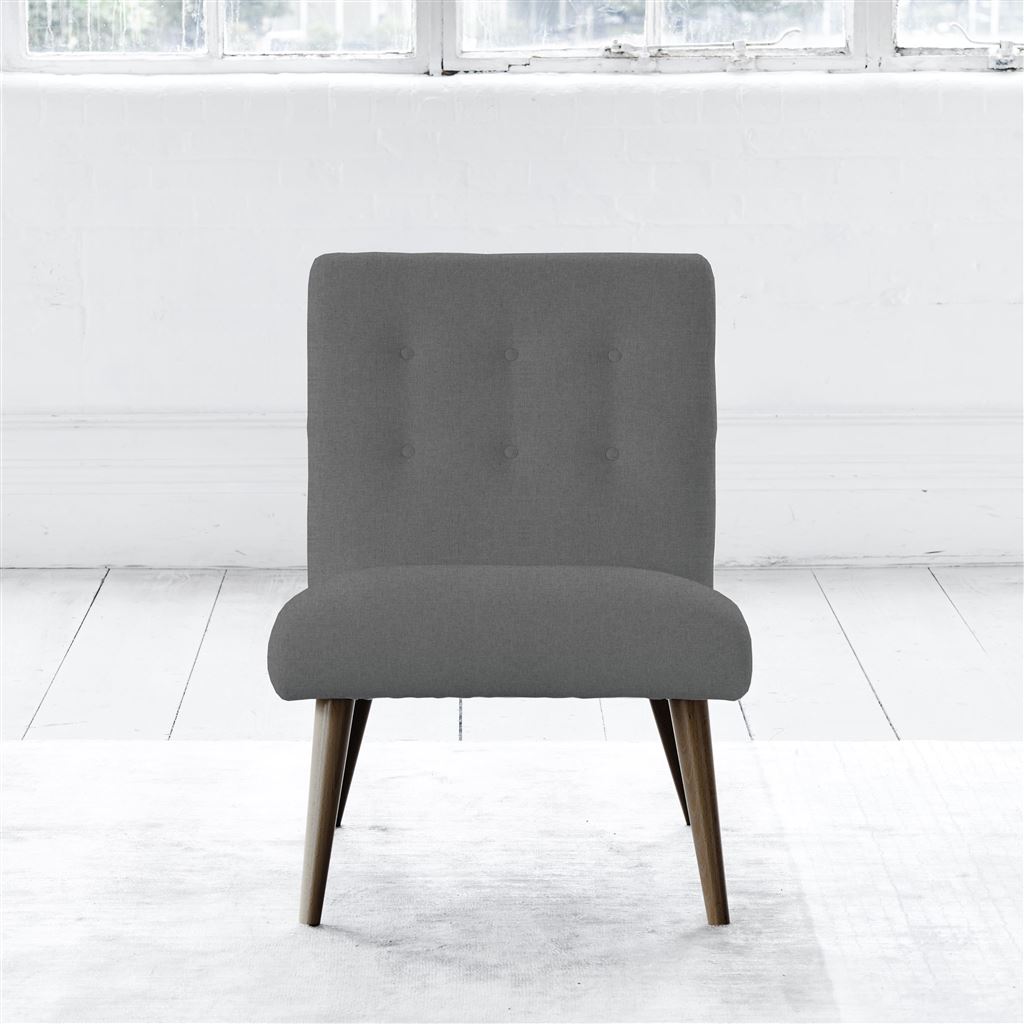 Eva Chair - Self Buttonss - Walnut Leg - Rothesay Zinc