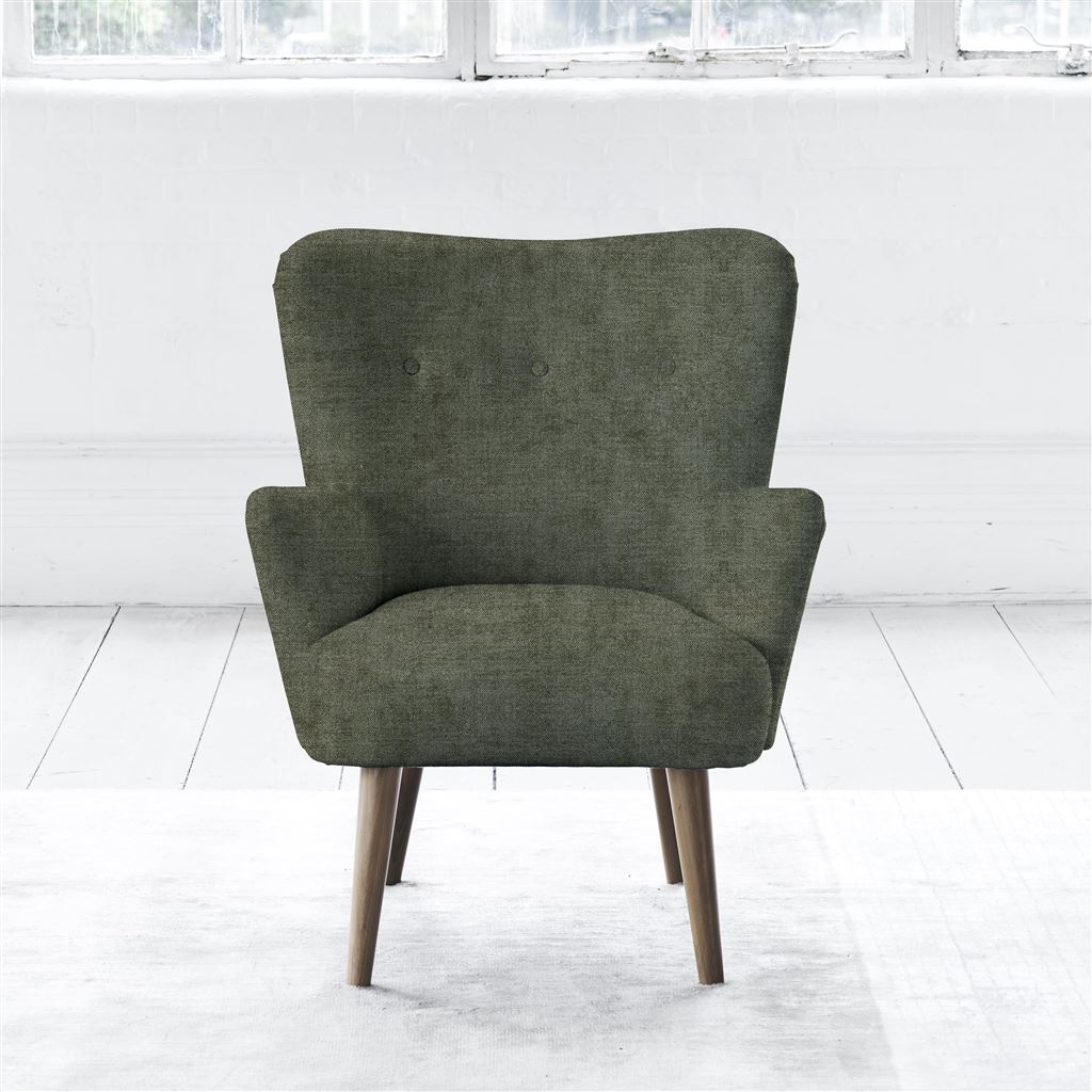 Florence Chair - Self Buttonss - Walnut Leg - Zaragoza Fern