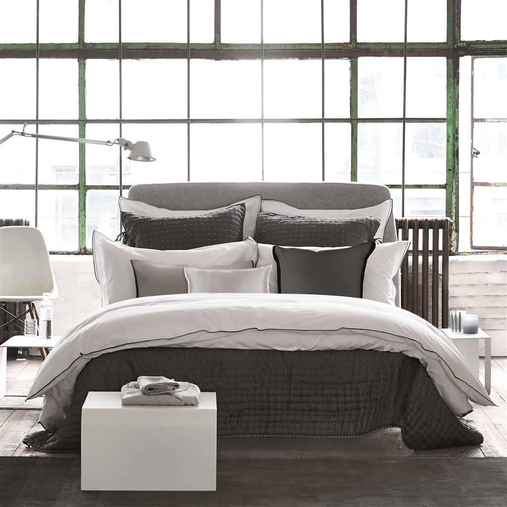 COUETTE ET TAIES D'OREILLER CHENEVARD SILVER & SLATE