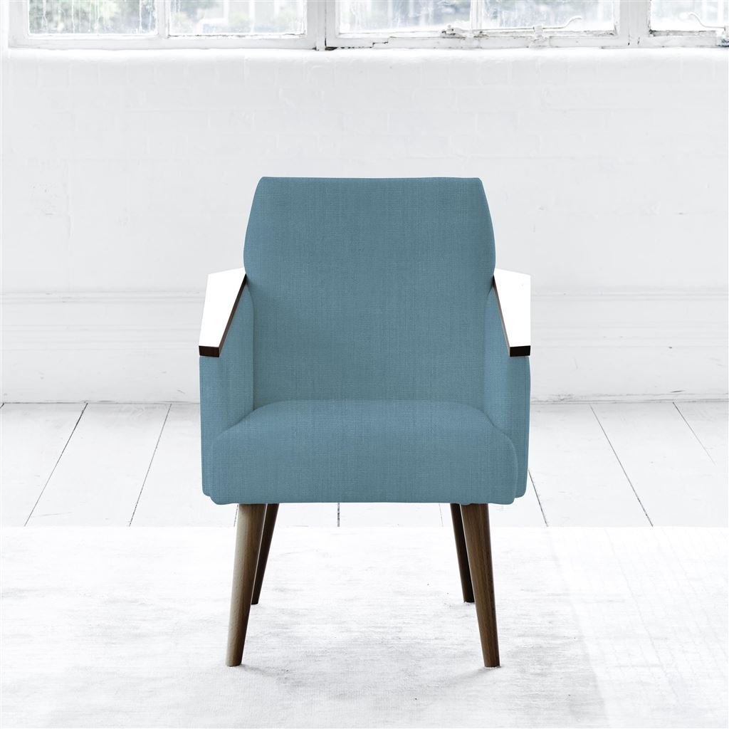 Ray - Chair - Walnut Leg - Brera Lino Ocean