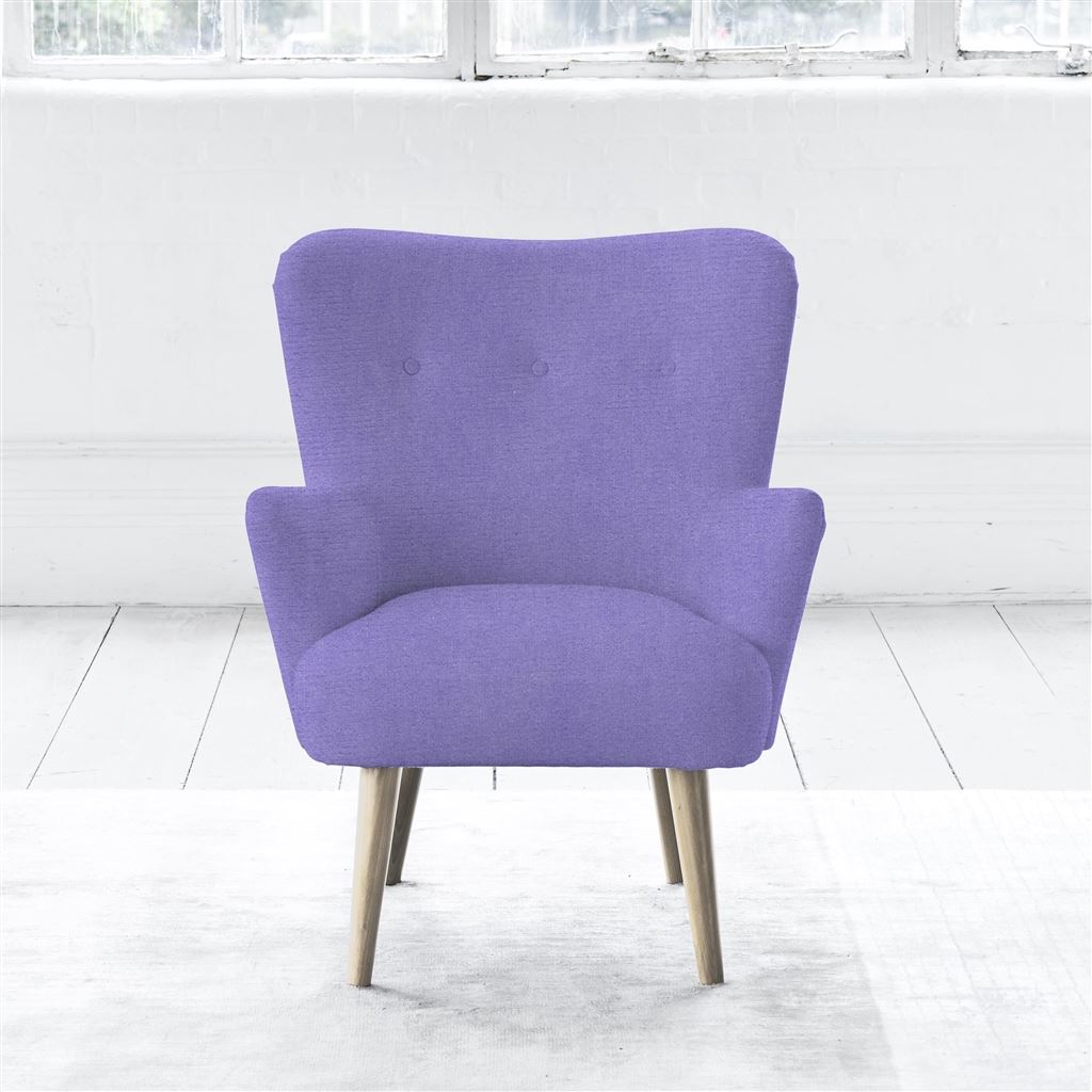 Florence Chair - Self Buttons - Beech Leg - Cassia Dahila