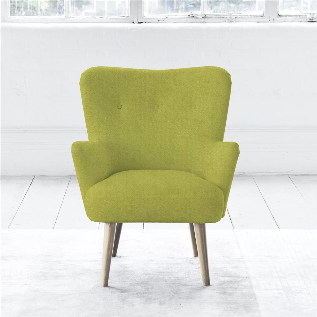 Florence Chair - Self Buttons - Beech Leg - Cassia Alchemila