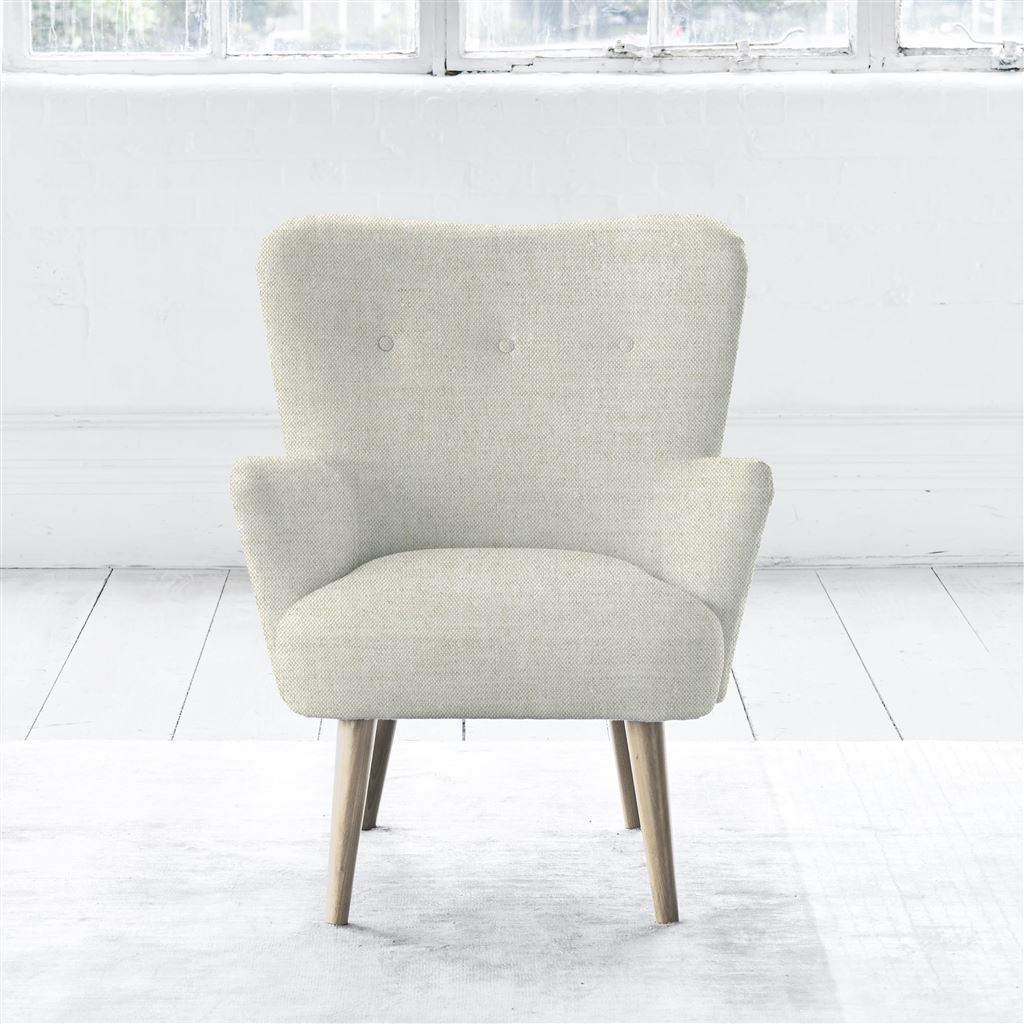 Florence Chair - Self Buttons - Beech Leg - Brera Lino Natural