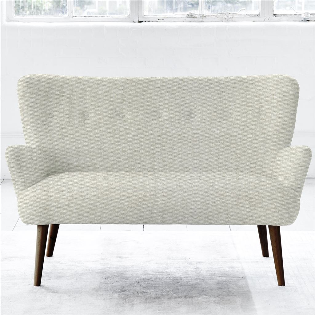 Florence 2 Seater - Self Buttons - Walnut Leg - Brera Lino Natural
