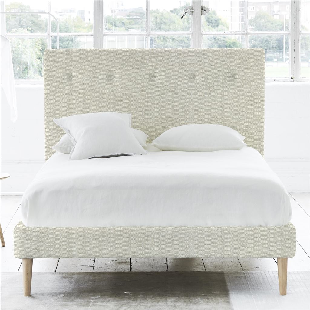 Polka Bed - Self Buttons - Superking - Beech Leg - Brera Lino Natural