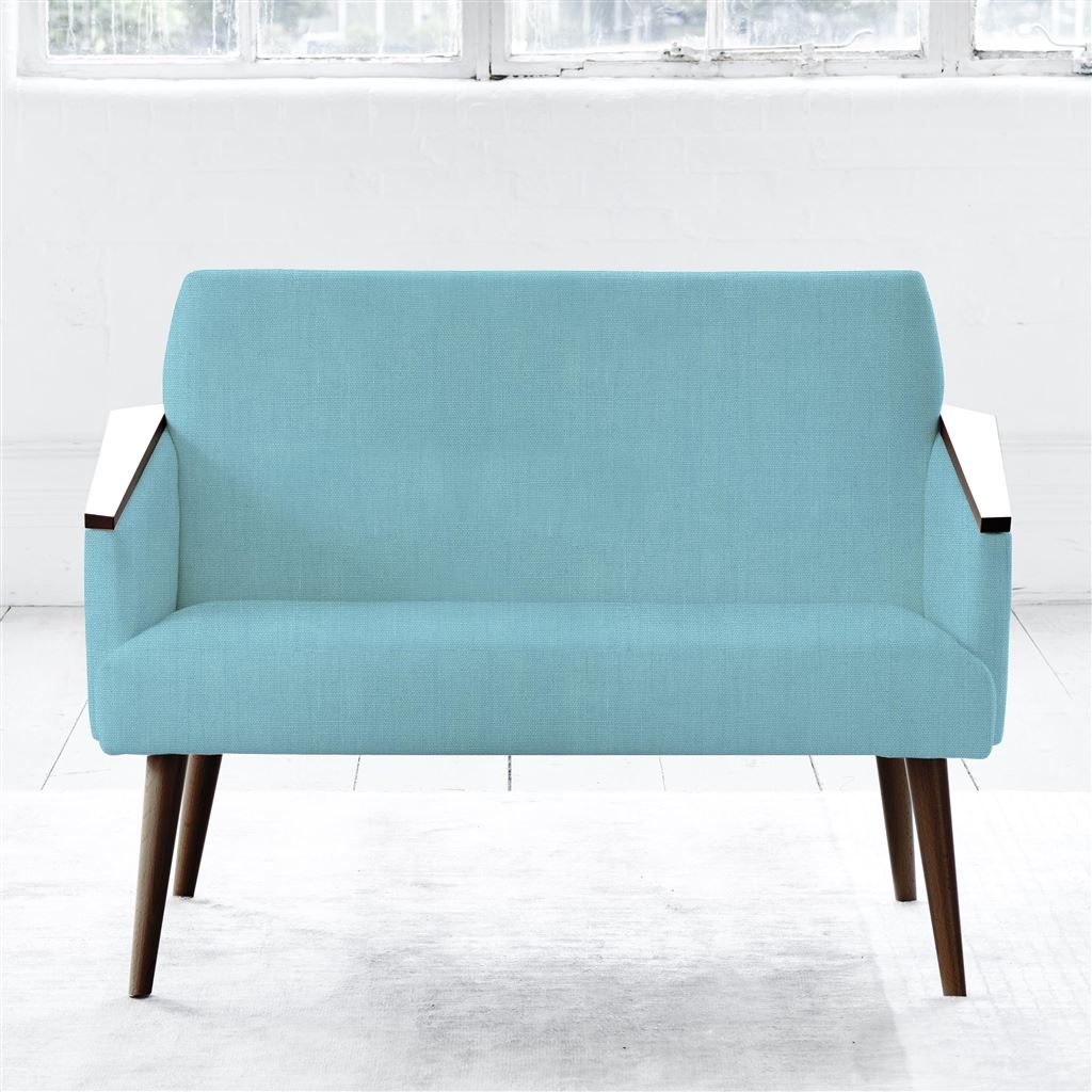 Ray - Two Seater - Walnut Leg - Brera Lino Turquoise