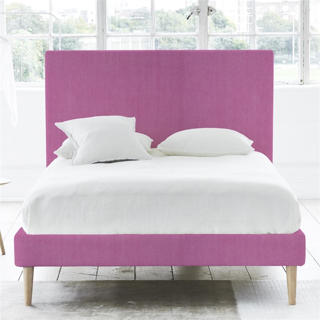 Square Bed - Superking - Beech Leg - Brera Lino Peony