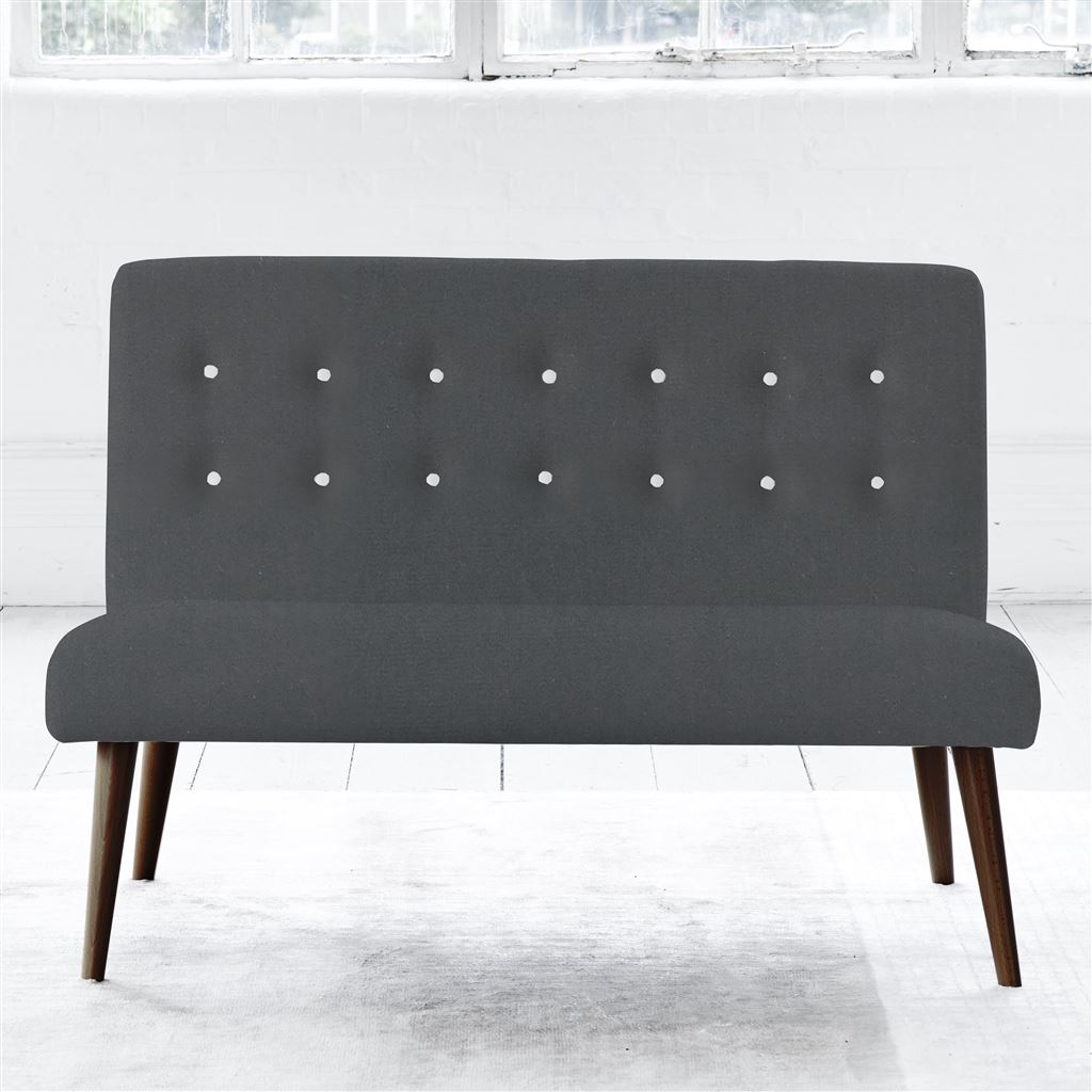 Eva 2 Seater - White Buttons - Walnut Leg - Cassia Granite