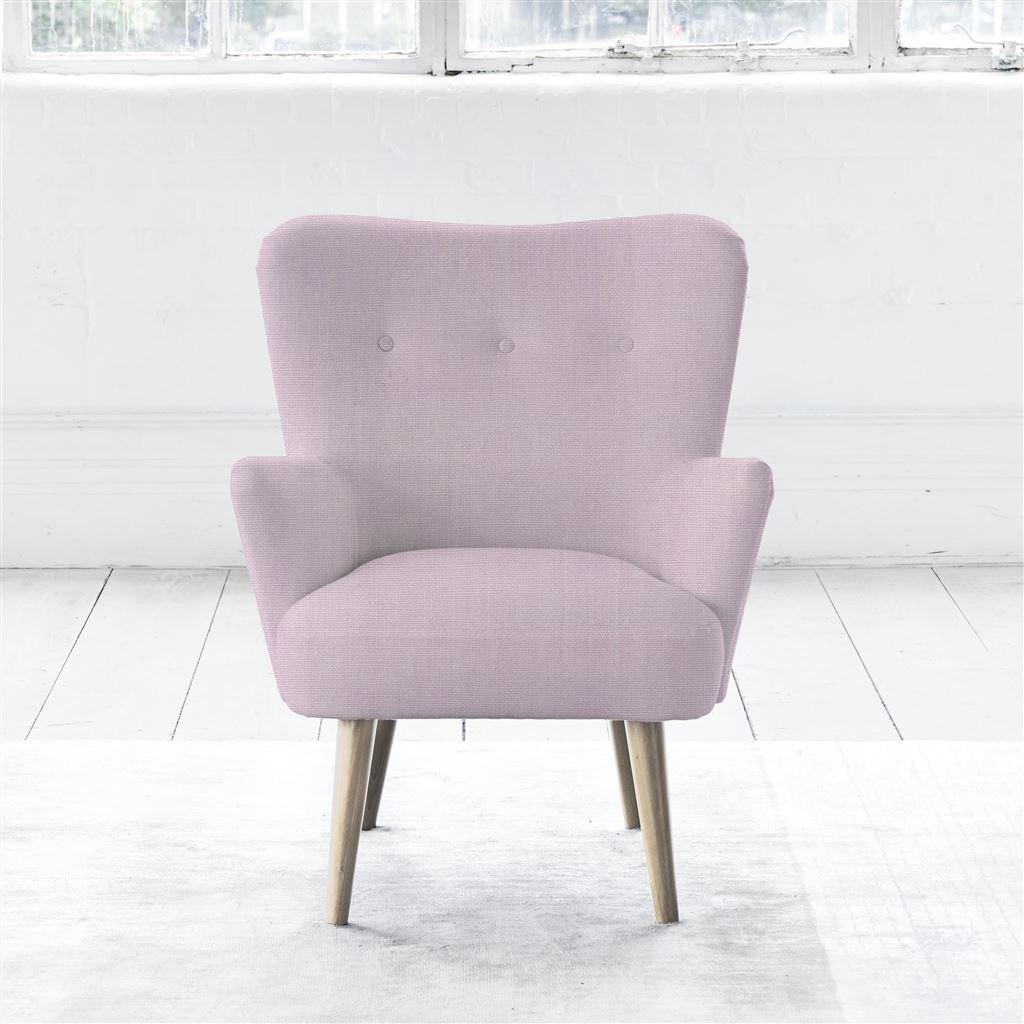 Florence Chair - Self Buttons - Beech Leg - Brera Lino Pale Rose