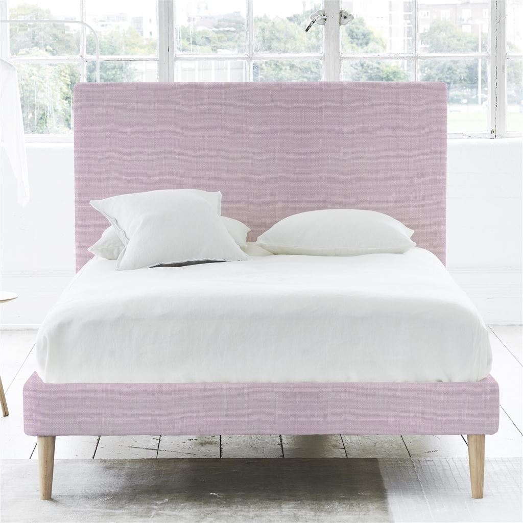 Square Bed - Superking - Beech Leg - Brera Lino Pale Rose