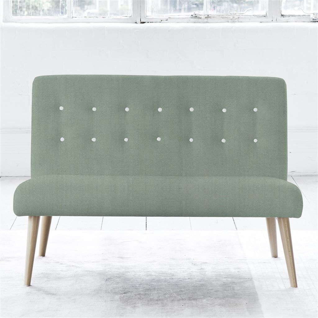 Eva 2 Seater - White Buttons - Beech Leg - Brera Lino Jade