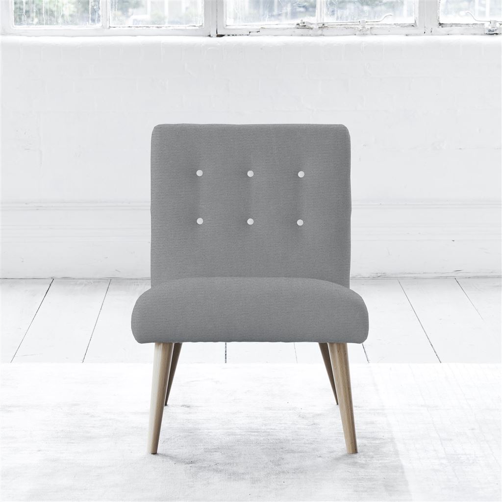 Eva Chair - White Buttons - Beech Leg - Cassia Zinc