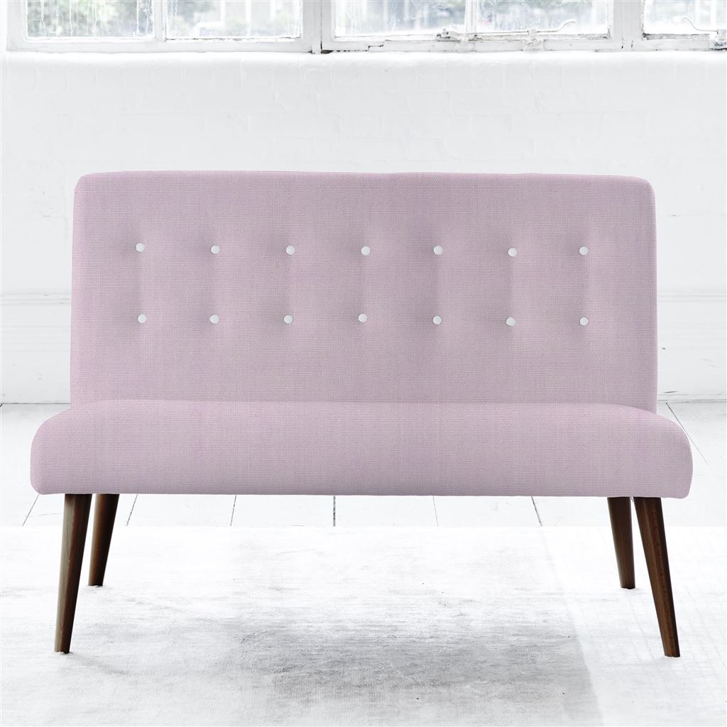 Eva 2 Seater - White Buttons - Walnut Leg - Brera Lino Pale Rose