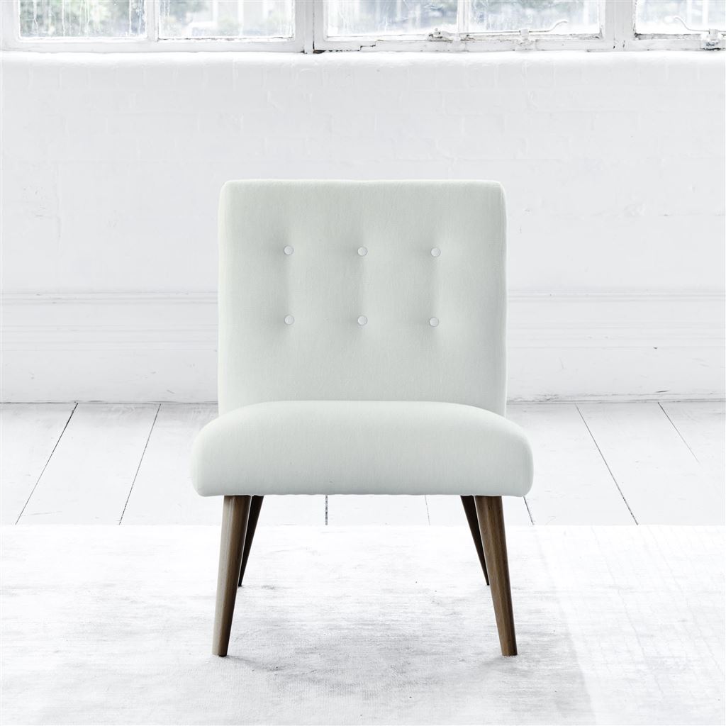 Eva Chair - White Buttons - Walnut Leg - Brera Lino Oyster