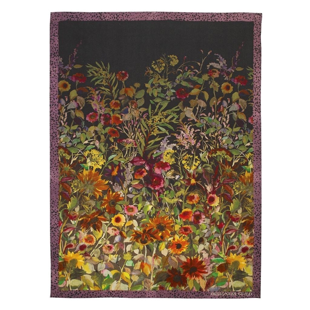 Indian Sunflower Graphite Throw