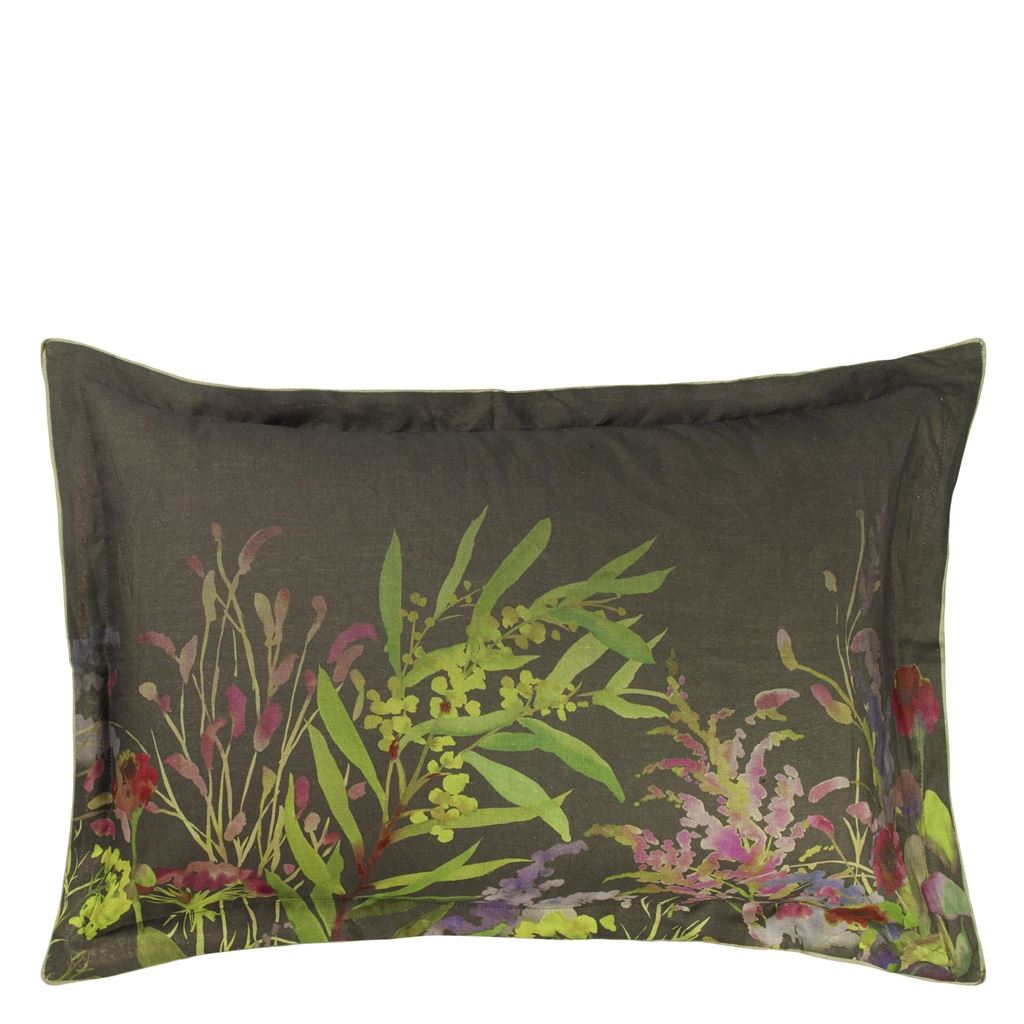 Indian Sunflower Graphite Queen Sham