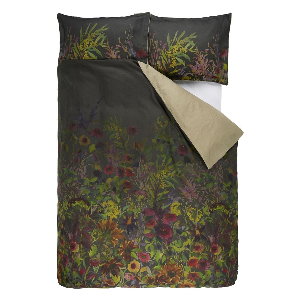 Indian Sunflower Graphite King Duvet