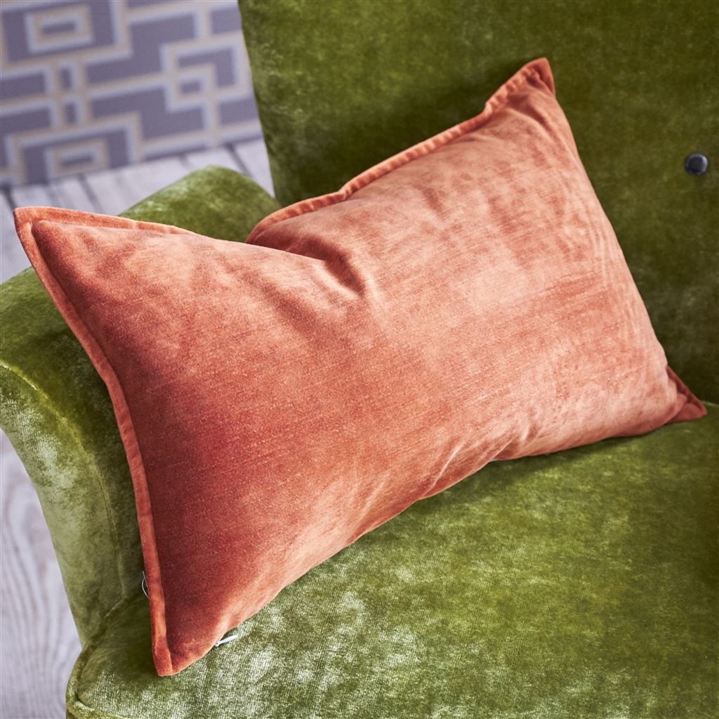 COUSSIN EN VELOURS RIVOLI SAFFRON