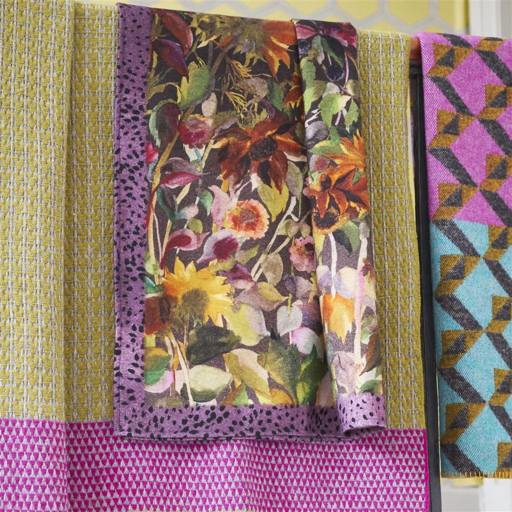 Indian Sunflower Graphite Throw