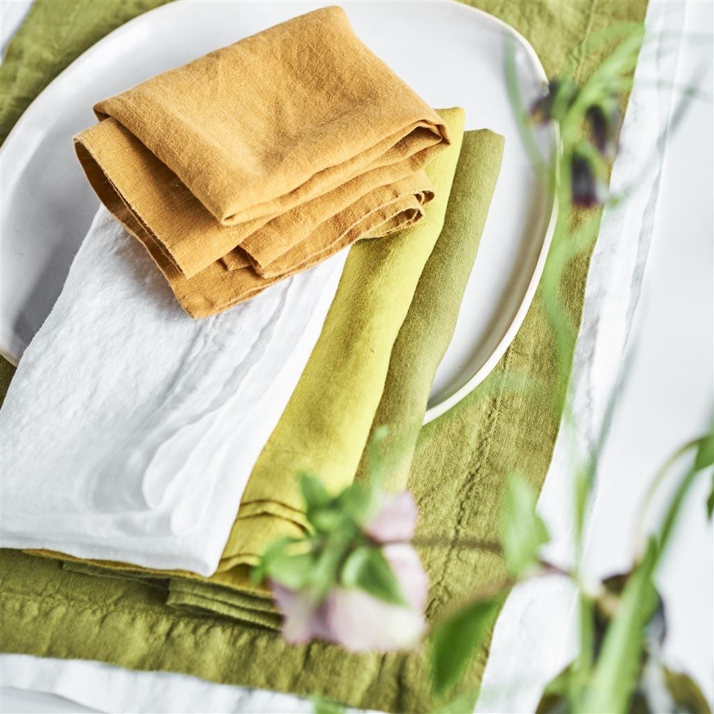 Lario Moss Tablecloth, Runner, Placemats & Napkins