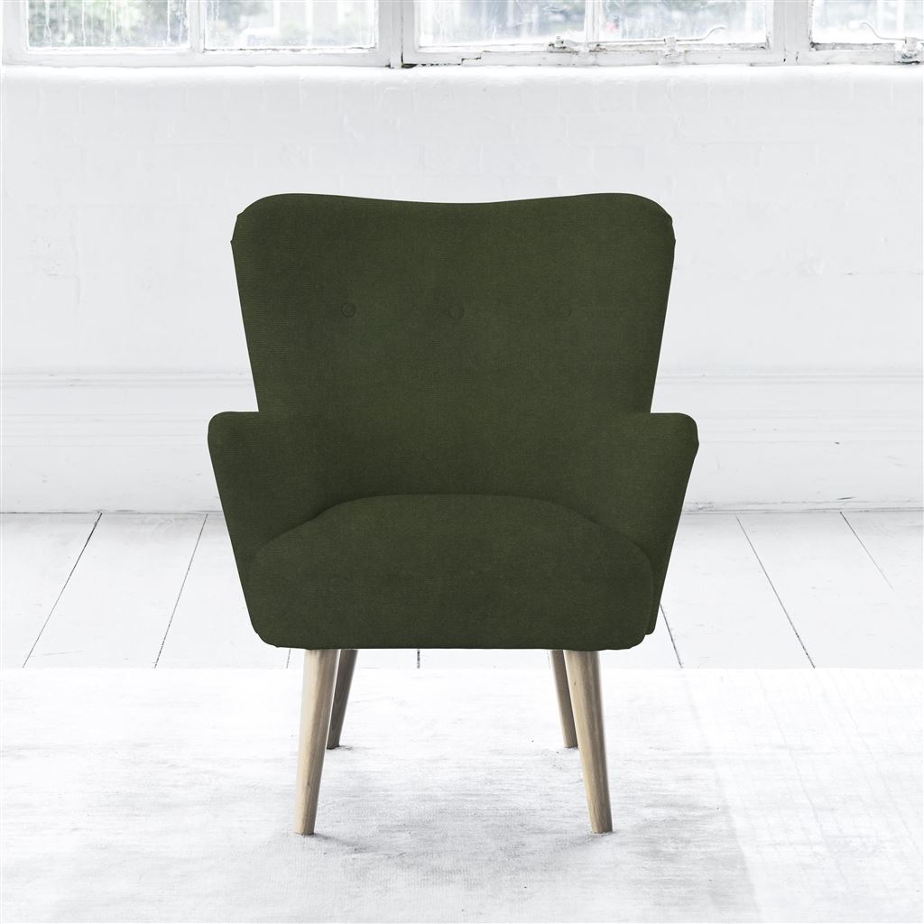 Florence Chair - Self Buttons - Beech Legs - Cassia Fern
