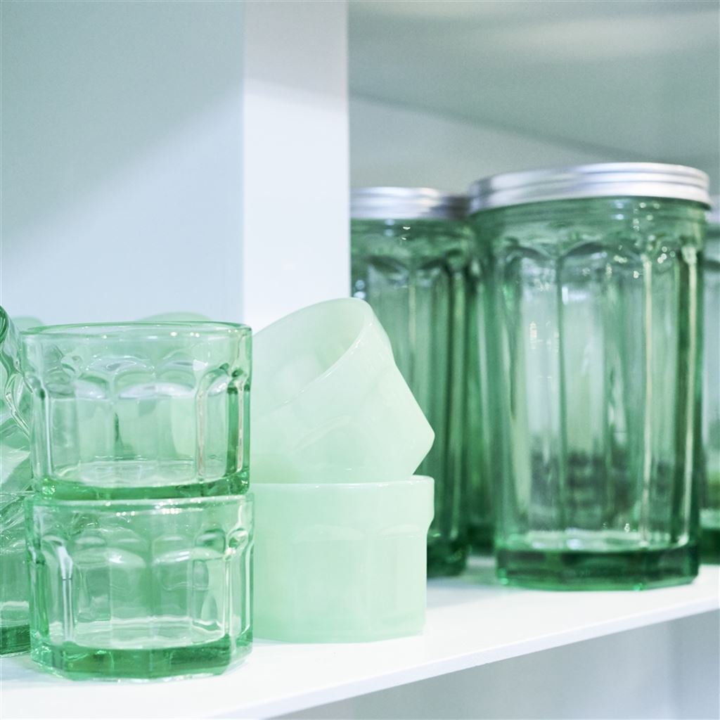 Small Transparent Green Glass