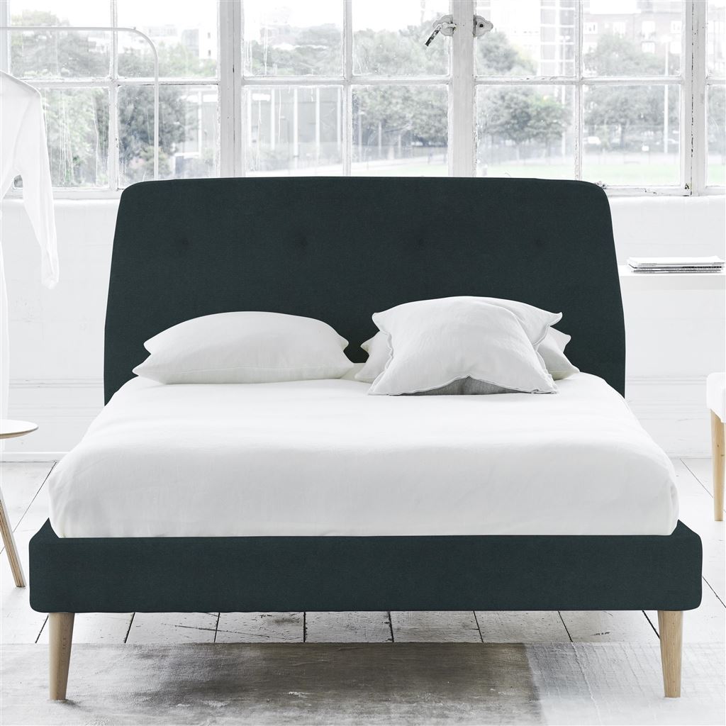 Cosmo Single Bed - Self Buttons - Beech Legs - Cassia Mist