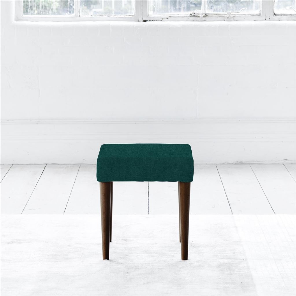 Otto Small Ottoman - Walnut Legs - Cassia Azure