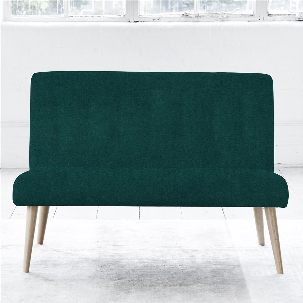 Eva Sofa - Self Buttons - Beech Legs - Cassia Azure