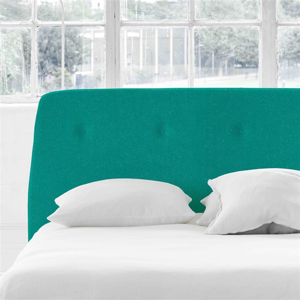 Cosmo Superking Headboard - Self Buttons - Cassia Ocean