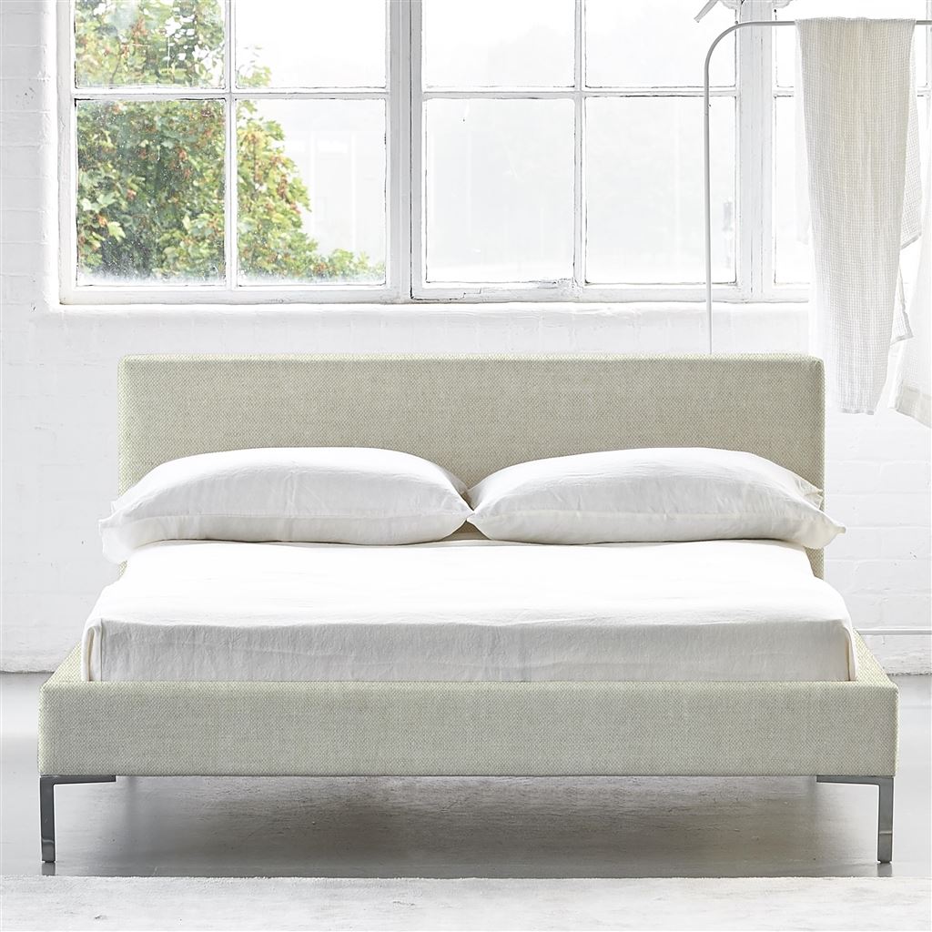 Square Low Superking Bed - Metal Legs - Brera Lino Natural