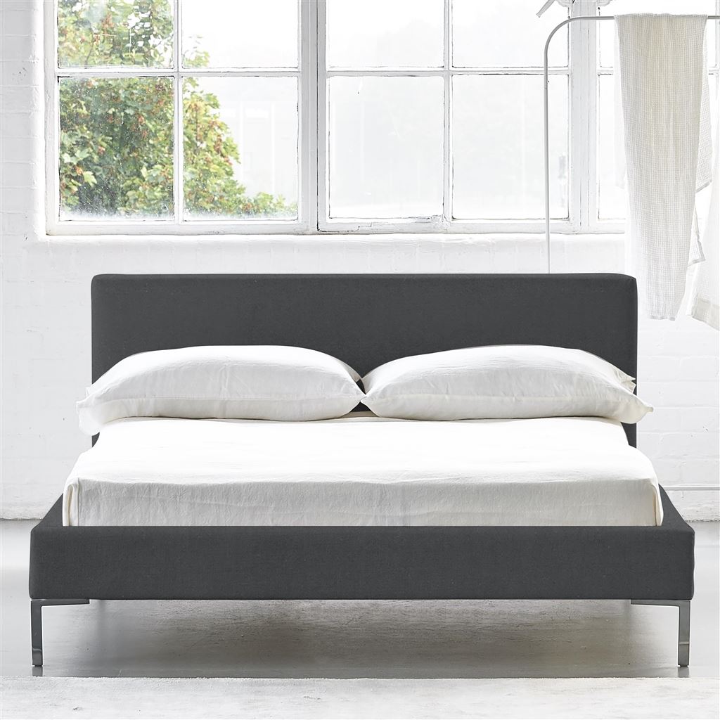 Square Low Superking Bed - Metal Legs - Cassia Granite