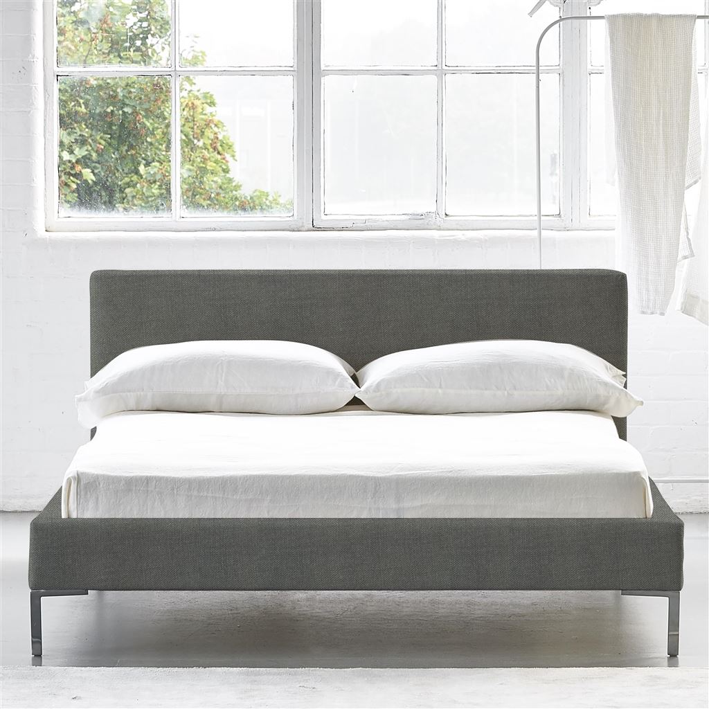 Square Low Superking Bed - Metal Legs - Brera Lino Granite