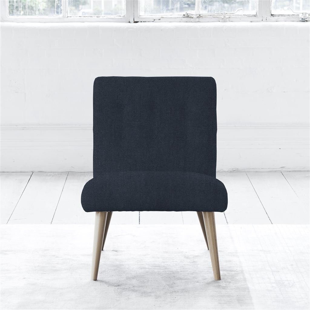 Eva Chair - Self Buttons - Beech Legs - Brera Lino Denim