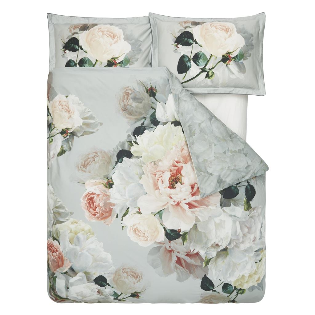 Peonia Grande Zinc Queen Duvet Cover