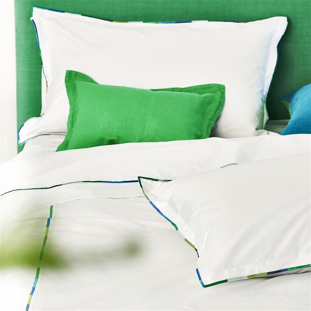 Pimlico Aqua Cotton Bed Linen