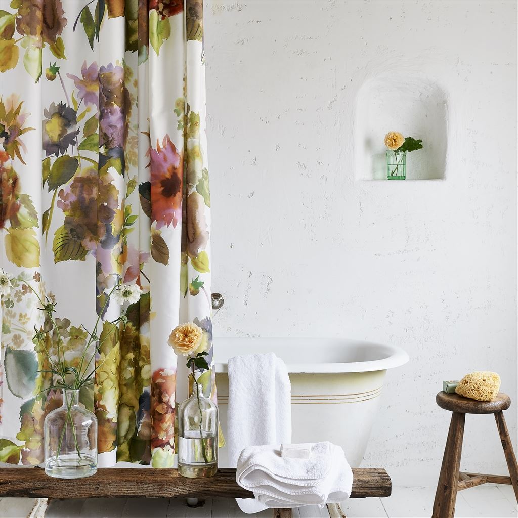 Palace Flower Birch Shower Curtain