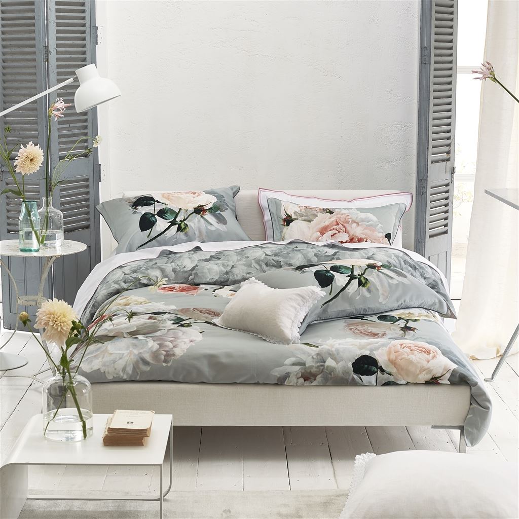 Peonia Grande Zinc Cotton Bed Linen