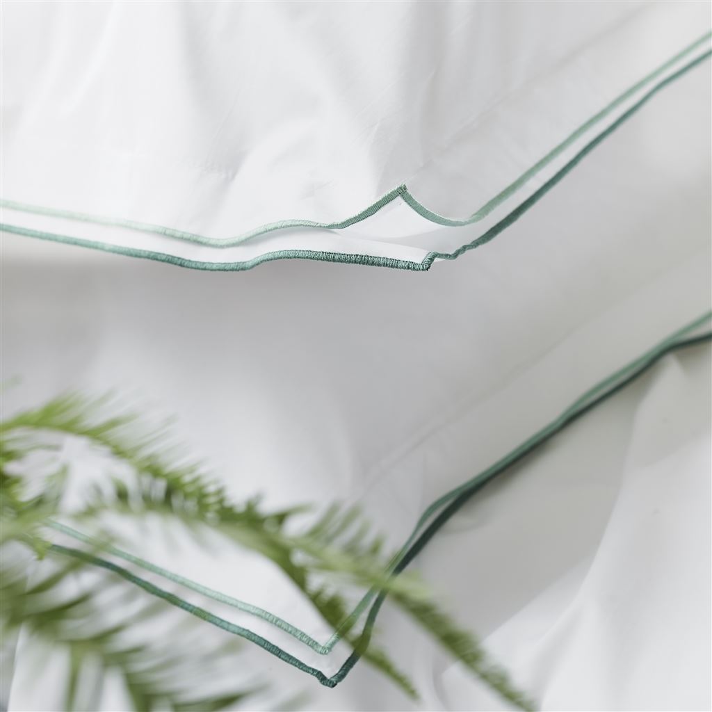 Astor Azure & Antique Jade Cotton Bed Linen