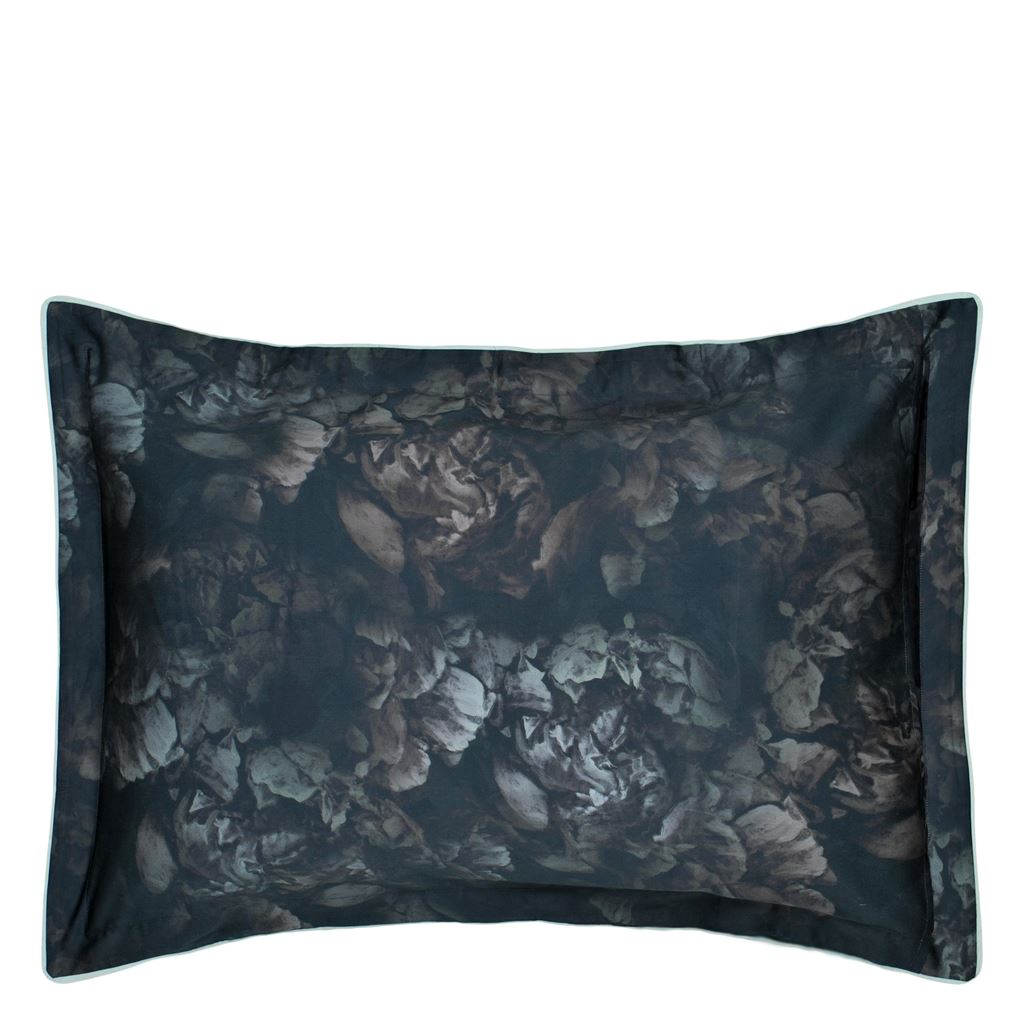 Le Poeme De Fleurs Midnight Standard Sham - Reverse