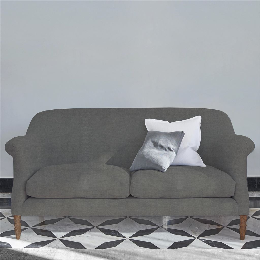 Paris 2.5 Seat Sofa - Walnut Legs - Brera Lino Granite