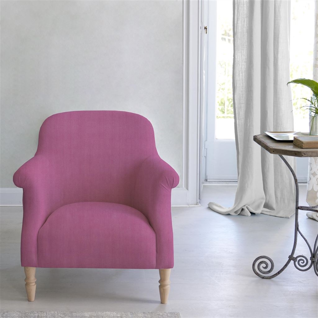 Paris Chair - Natural Legs - Brera Lino Peony