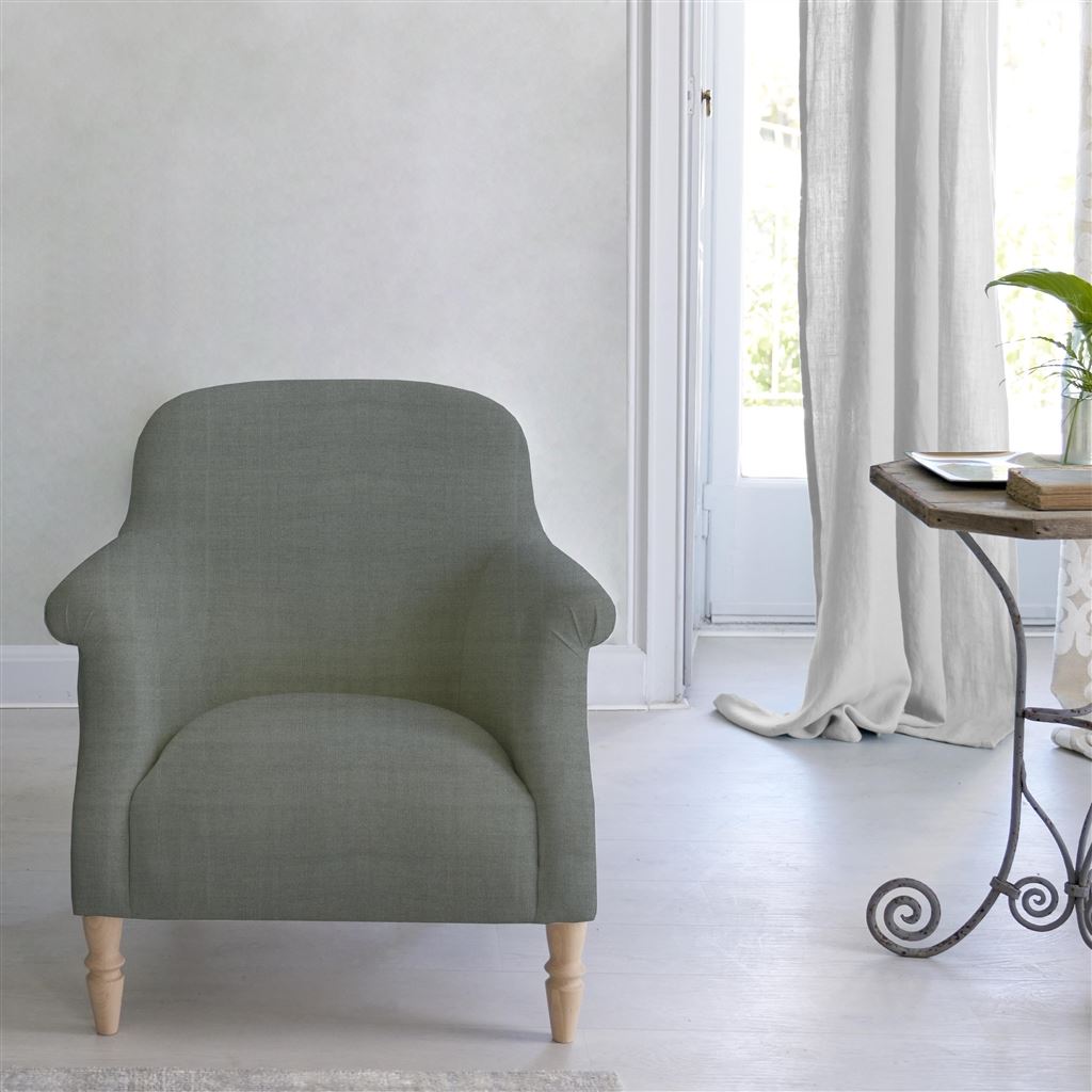 Paris Chair - Natural Legs - Brera Lino Zinc